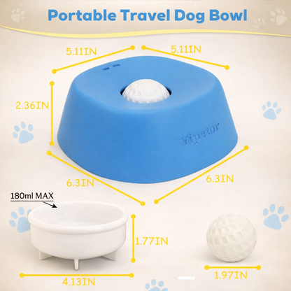 Dog & Cat Lick Bowl Slow Feeder Toy - Anti-Slip Pet Licking Bowl for Dogs & Cats