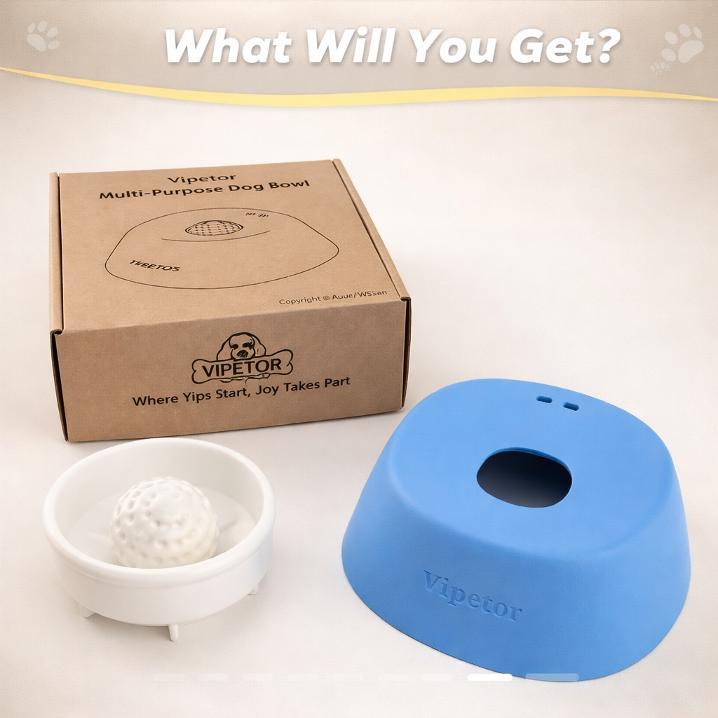 Dog & Cat Lick Bowl Slow Feeder Toy - Anti-Slip Pet Licking Bowl for Dogs & Cats