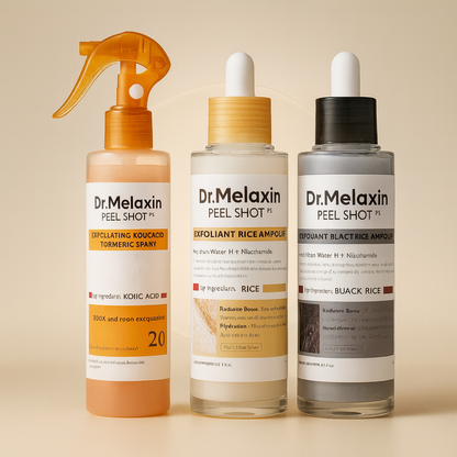 Dr.Melaxin Peel Shot Glow Set – Turmeric Spray & Rice Ampoule Duo